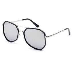 NADINE | Modern Hexagonal Metal Frame Fashion Rim Sunglasses-4