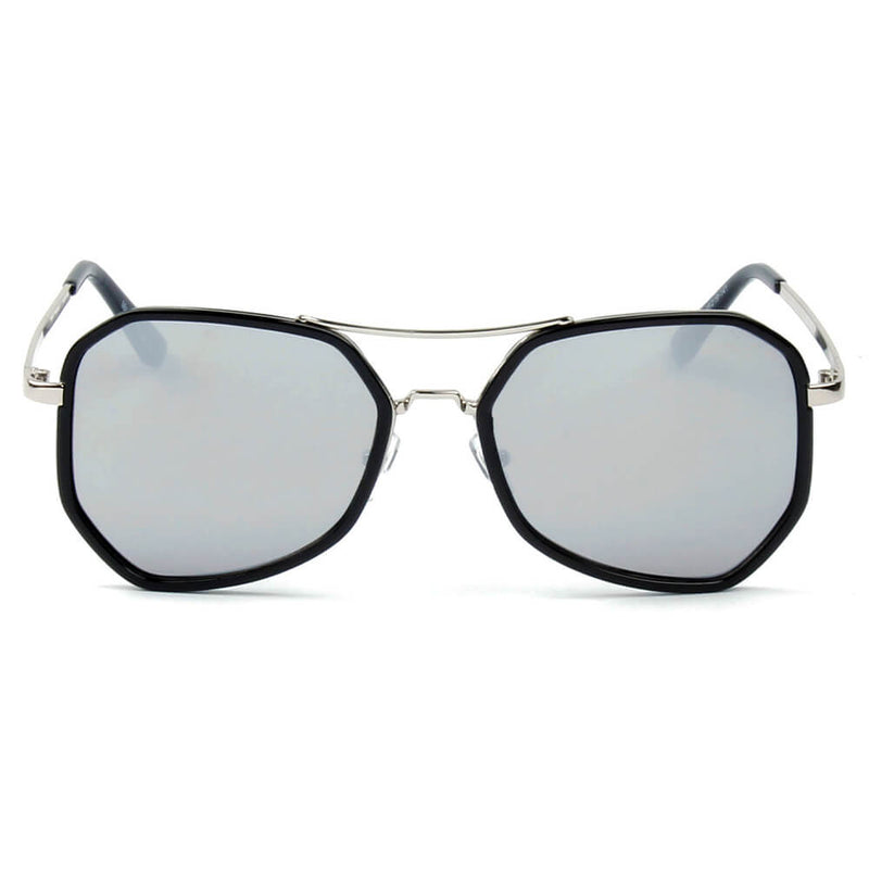 NADINE | Modern Hexagonal Metal Frame Fashion Rim Sunglasses-5