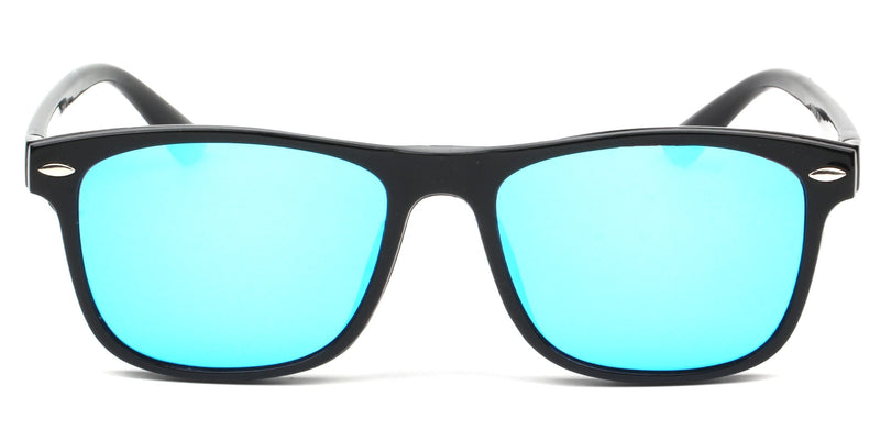 Toki | Polarized Clip-On Lens Rectangular Nailed Deco Sunglasses-5
