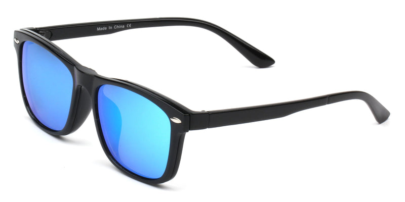 Toki | Polarized Clip-On Lens Rectangular Nailed Deco Sunglasses-6