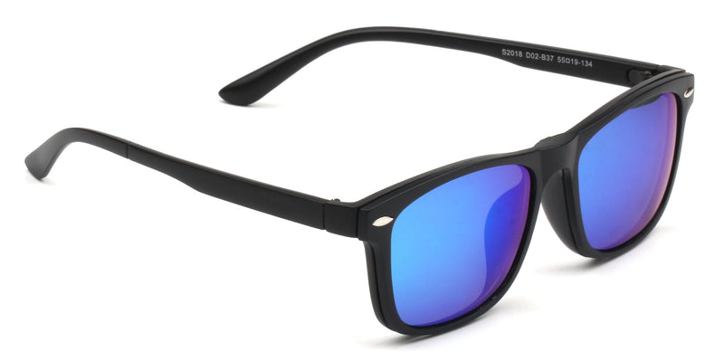 Toki | Polarized Clip-On Lens Rectangular Nailed Deco Sunglasses-15