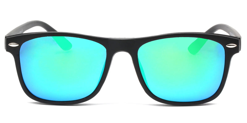 Toki | Polarized Clip-On Lens Rectangular Nailed Deco Sunglasses-13