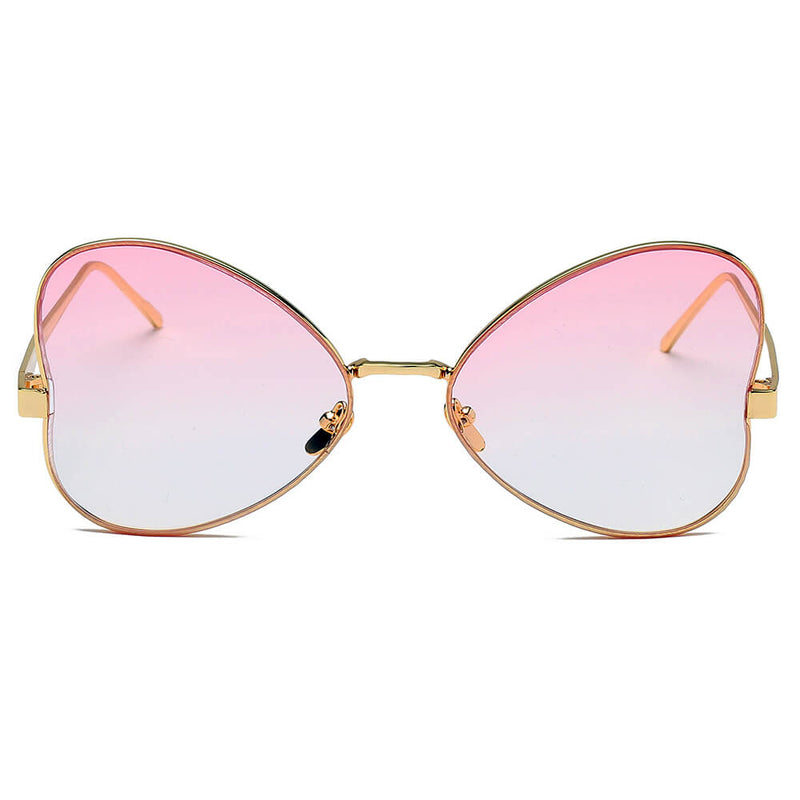 LINDSAY | Women Oversized Rounded Butterfly Fashion Sunglasses-7