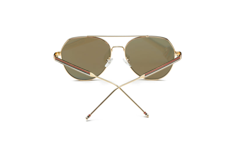 ERIE - Modern Teardrop Aviator Flat Mirrored Flat Lens Sunglasses-8