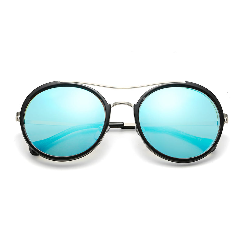 EMPORIA | Retro Polarized Lens Circle Round Sunglasses-2