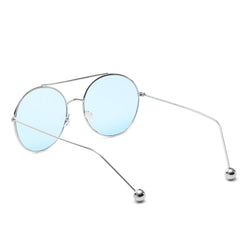 EUREKA | Unisex Round Tinted Lens Aviator Clear Glasses Balled Sunglasses-20