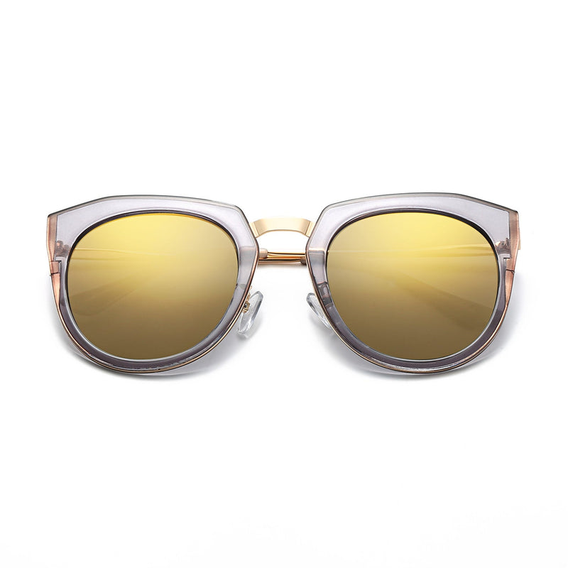 FERNDALE | Mirrored Polarized Lens Oversize Cat Eye Sunglasses-12