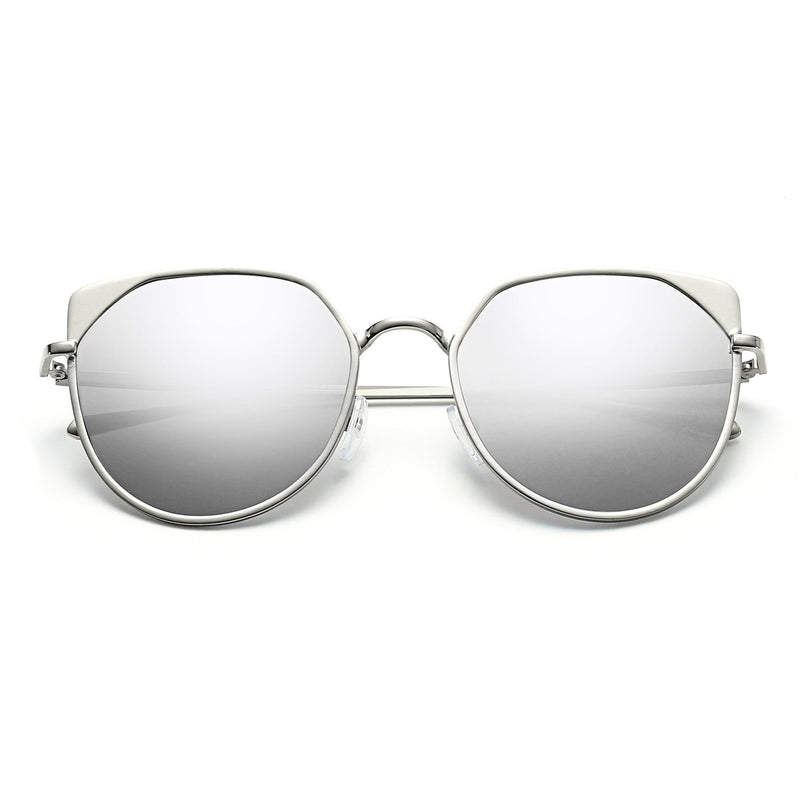 HERSHEY | Women's Flat Lens Metal Frame Cat Eye Sunglasses-8