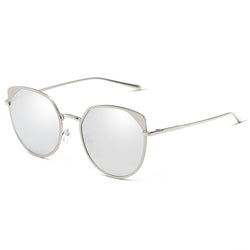 HERSHEY | Women's Flat Lens Metal Frame Cat Eye Sunglasses-10