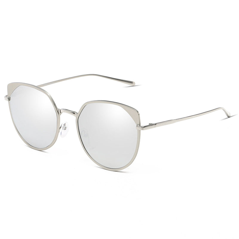HERSHEY | Women's Flat Lens Metal Frame Cat Eye Sunglasses-10