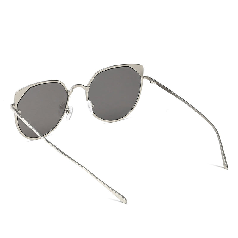 HERSHEY | Women's Flat Lens Metal Frame Cat Eye Sunglasses-12
