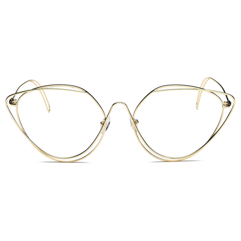 LISLE | Women Fashion Round Wire Art Cat Eye Sunglasses-5