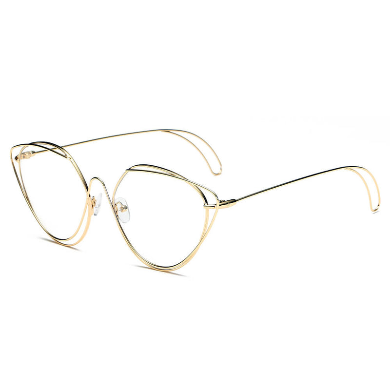 LISLE | Women Fashion Round Wire Art Cat Eye Sunglasses-4
