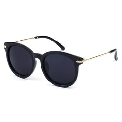 BRUSSELS | Round P3 Horn Rimmed Sunglasses with Embossed Hinges-0