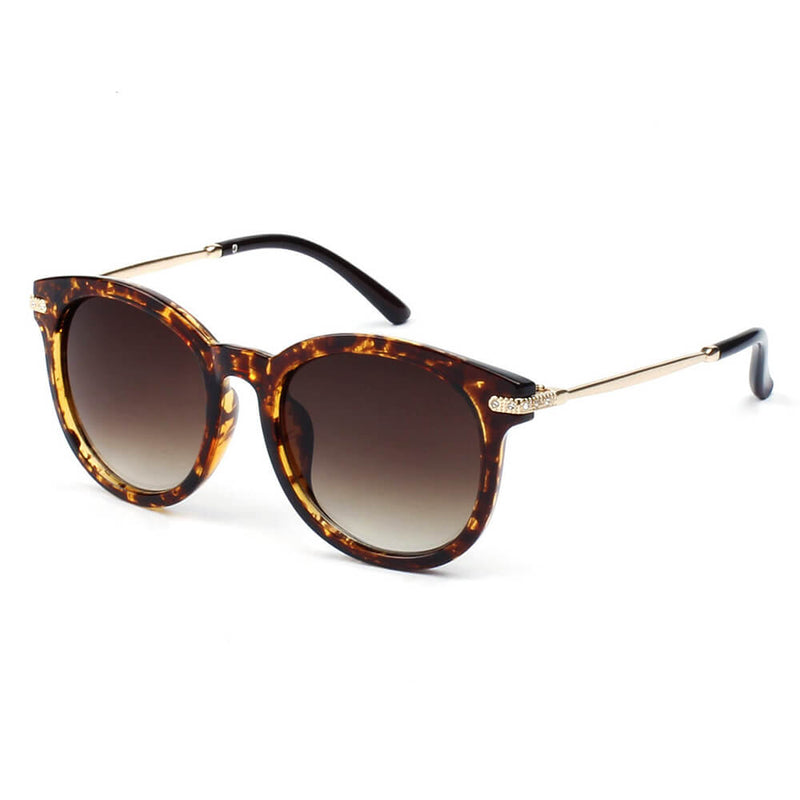 BRUSSELS | Round P3 Horn Rimmed Sunglasses with Embossed Hinges-6
