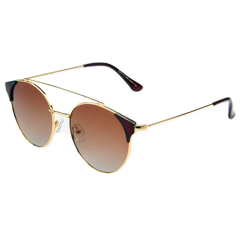 ANTEQUERA | Women Round Polarized Point Tip Cat Eye Fashion Sunglasses Circle-0