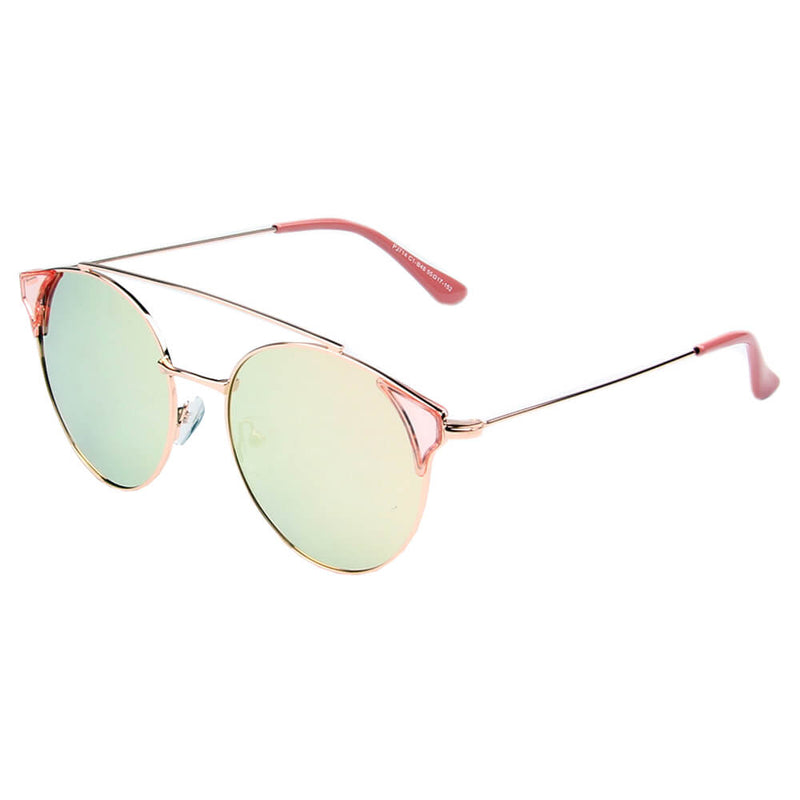 ANTEQUERA | Women Round Polarized Point Tip Cat Eye Fashion Sunglasses Circle-1