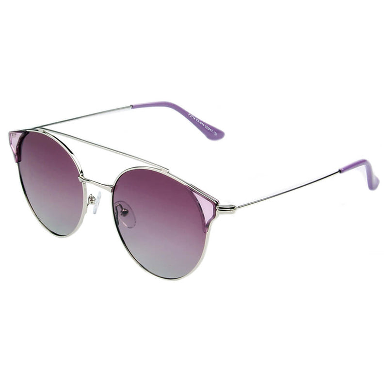 ANTEQUERA | Women Round Polarized Point Tip Cat Eye Fashion Sunglasses Circle-2