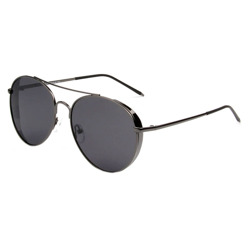 BAZA | Classic Cover Polarized Mirrored Shield Aviator Sunglasses-1