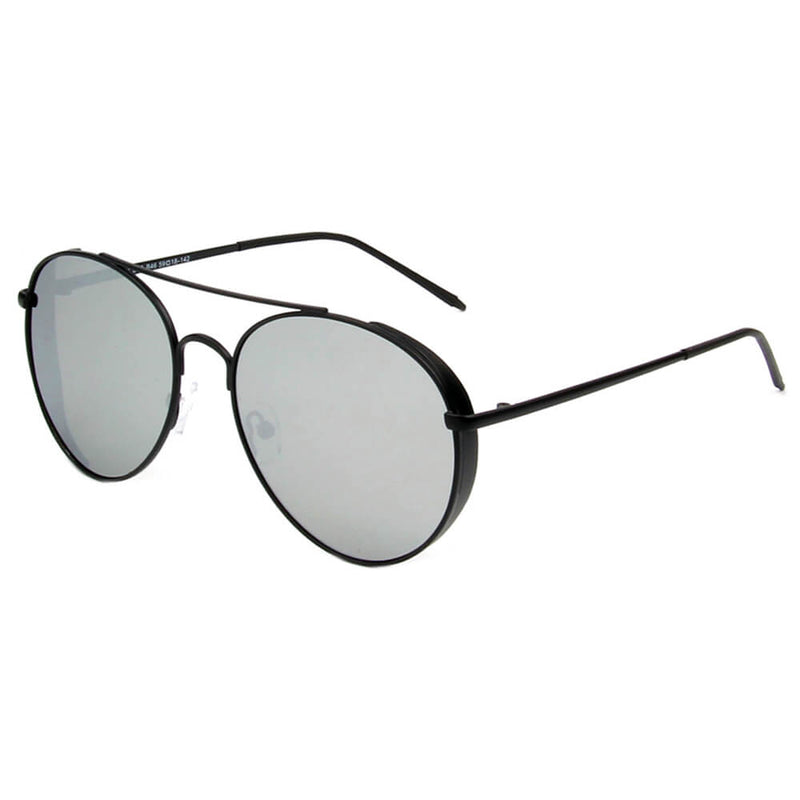 BAZA | Classic Cover Polarized Mirrored Shield Aviator Sunglasses-3