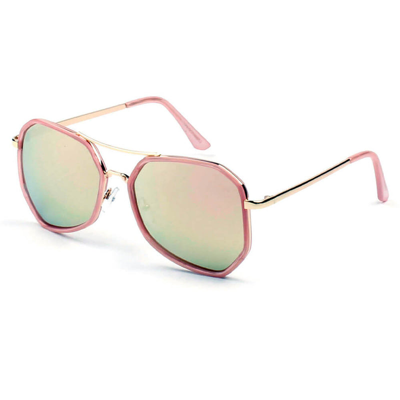 NADINE | Modern Hexagonal Metal Frame Fashion Rim Sunglasses-0