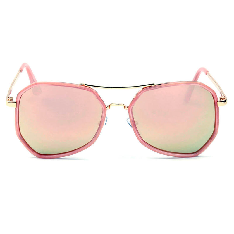 NADINE | Modern Hexagonal Metal Frame Fashion Rim Sunglasses-1