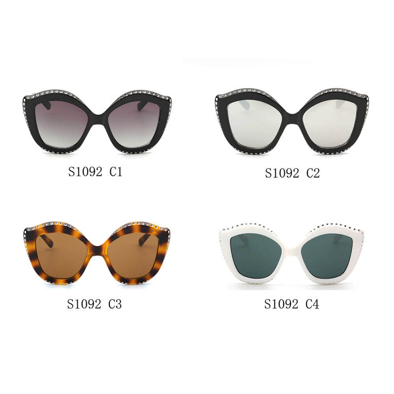 ANGOLA | Women Oversized Round Cat Eye Fashion Sunglasses-8