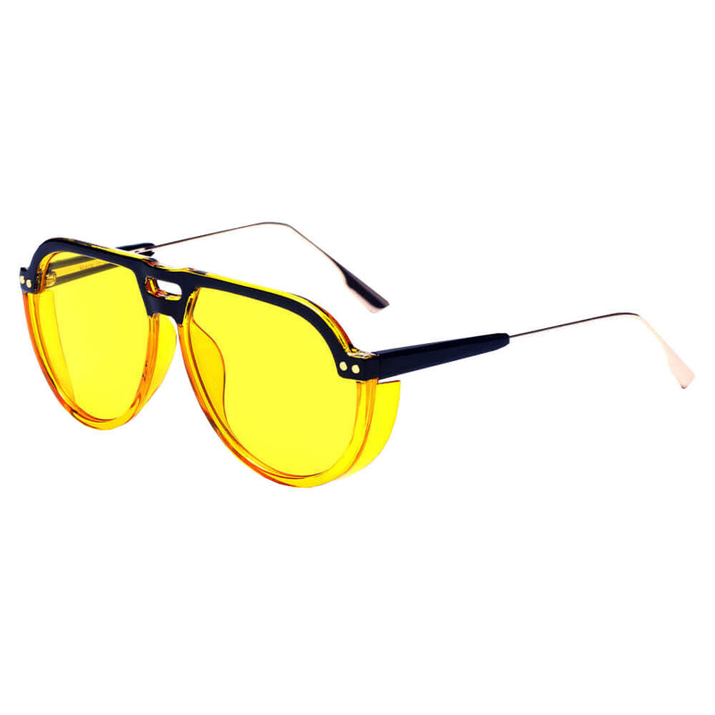 KRAKOW | Modern Round Carrera Style Aviator Fashion Sunglasses-4
