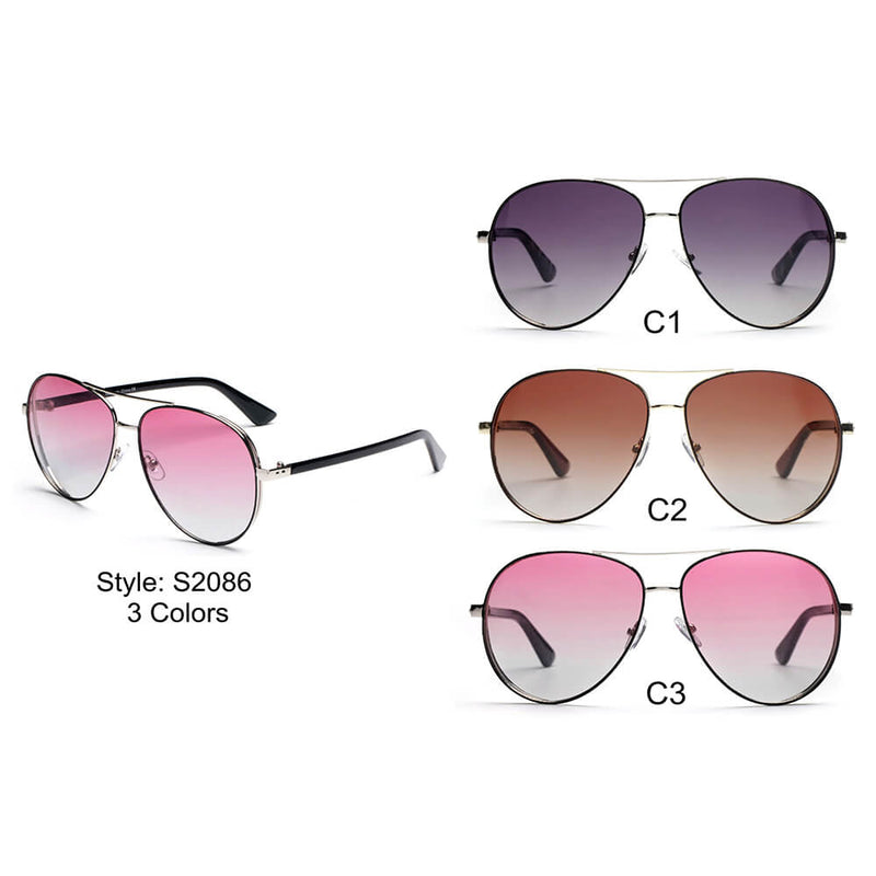 KEARNY | Classic Flat Top Brow Bar Aviator Fashion Sunglasses-7