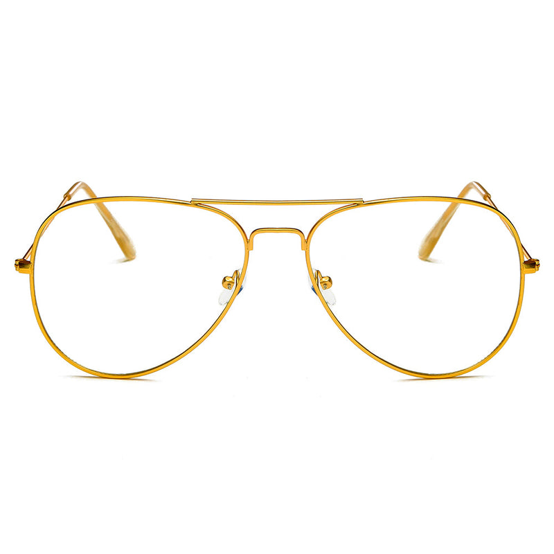 ENID - Trendy Aviator Clear Glasses Lens Sun Glasses-5