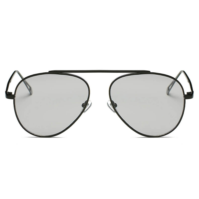 HIDALGO | Metal Oversize Tinted Lens Aviator Sunglasses-3