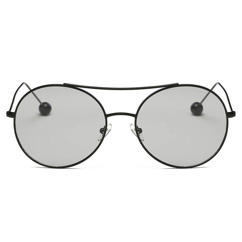 EUREKA | Unisex Round Tinted Lens Aviator Clear Glasses Balled Sunglasses-15