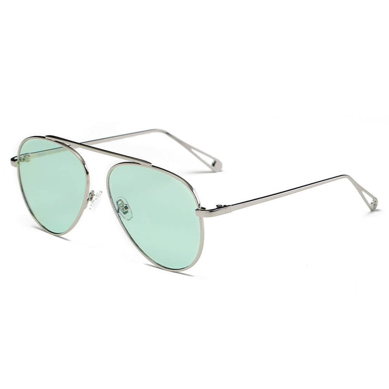 HIDALGO | Metal Oversize Tinted Lens Aviator Sunglasses-8