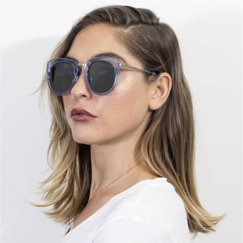 FERNDALE | Mirrored Polarized Lens Oversize Cat Eye Sunglasses-16