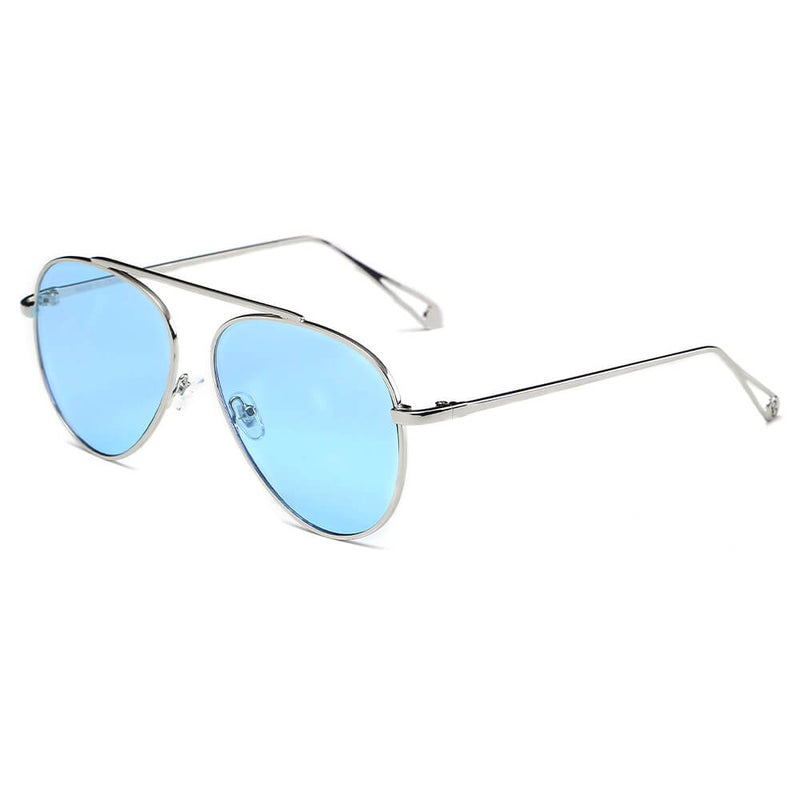 HIDALGO | Metal Oversize Tinted Lens Aviator Sunglasses-10