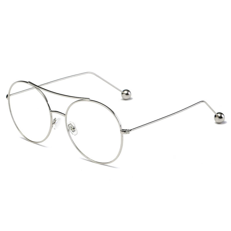 EUREKA | Unisex Round Tinted Lens Aviator Clear Glasses Balled Sunglasses-6