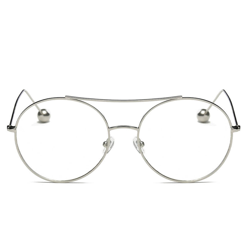 EUREKA | Unisex Round Tinted Lens Aviator Clear Glasses Balled Sunglasses-7