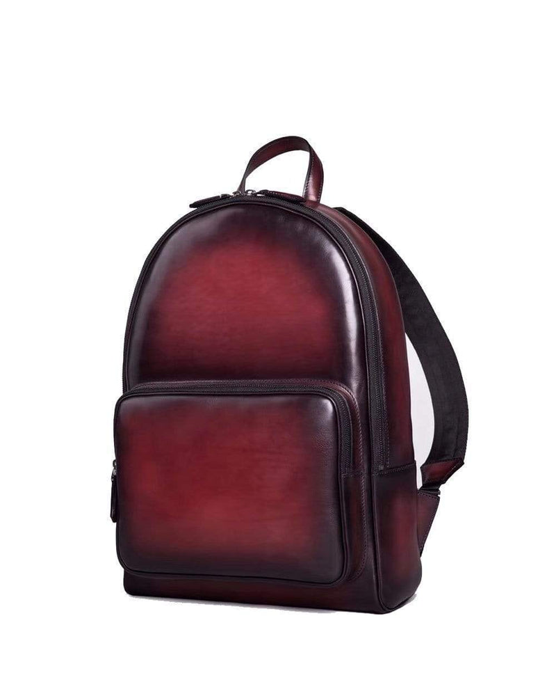 Large  Vintage Leather Backpack-9