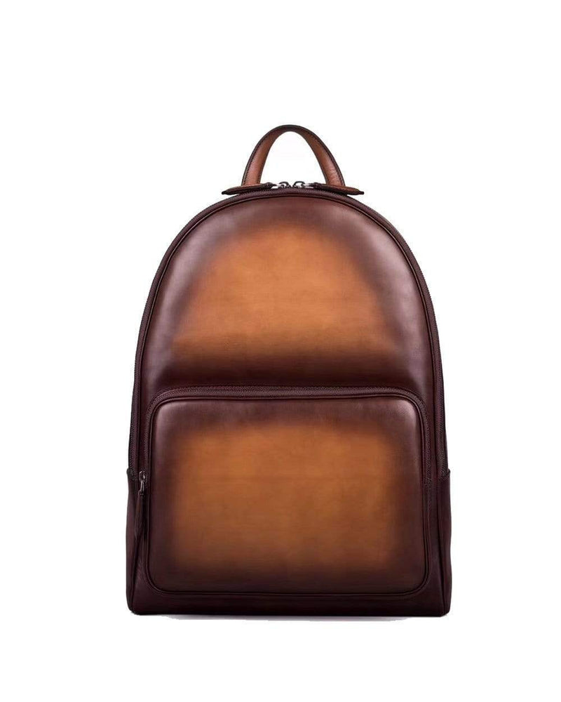 Large  Vintage Leather Backpack-1