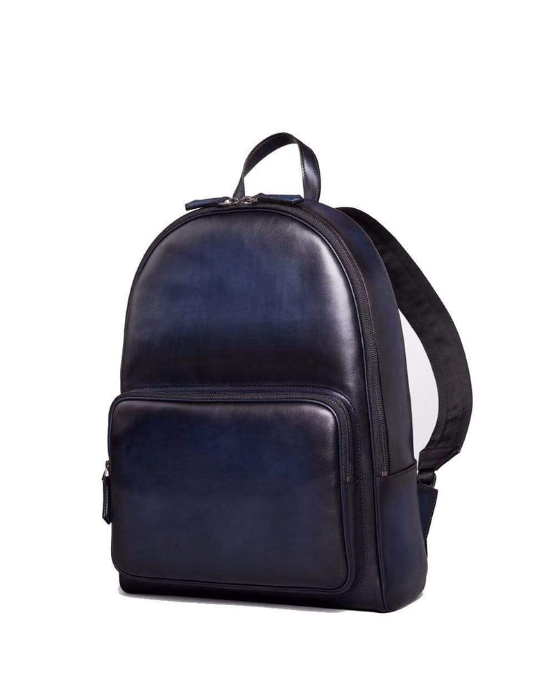 Large  Vintage Leather Backpack-12