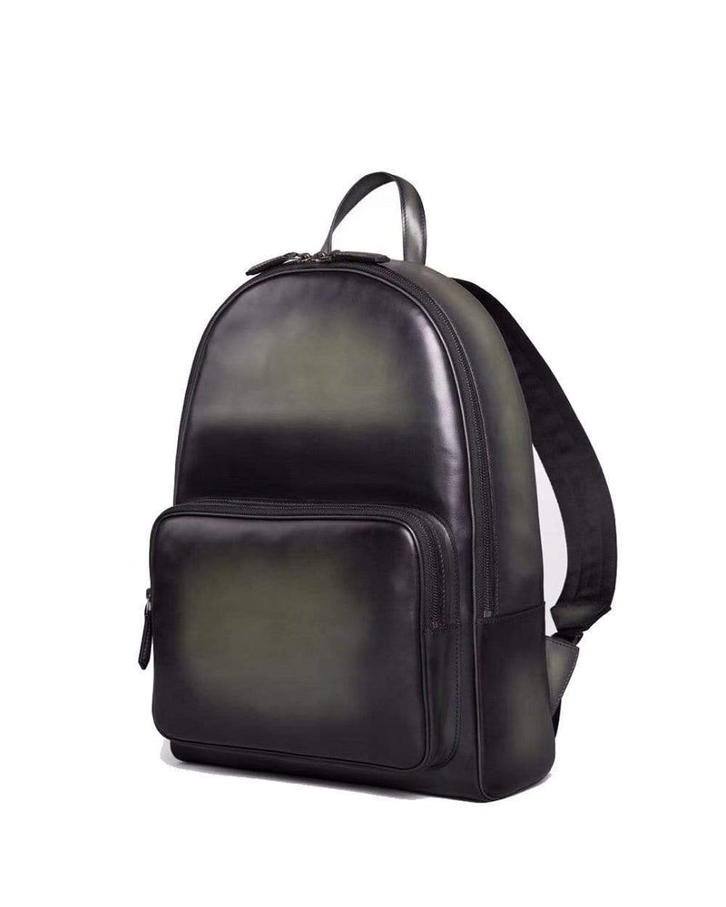 Large  Vintage Leather Backpack-11
