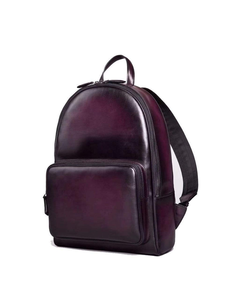 Large  Vintage Leather Backpack-10