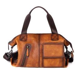 Mens Vintage Leather Buiness Briefcase Shoulder Bag 2530-0
