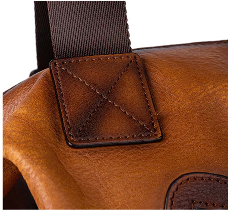 Mens Vintage Leather Buiness Briefcase Shoulder Bag 2530-8