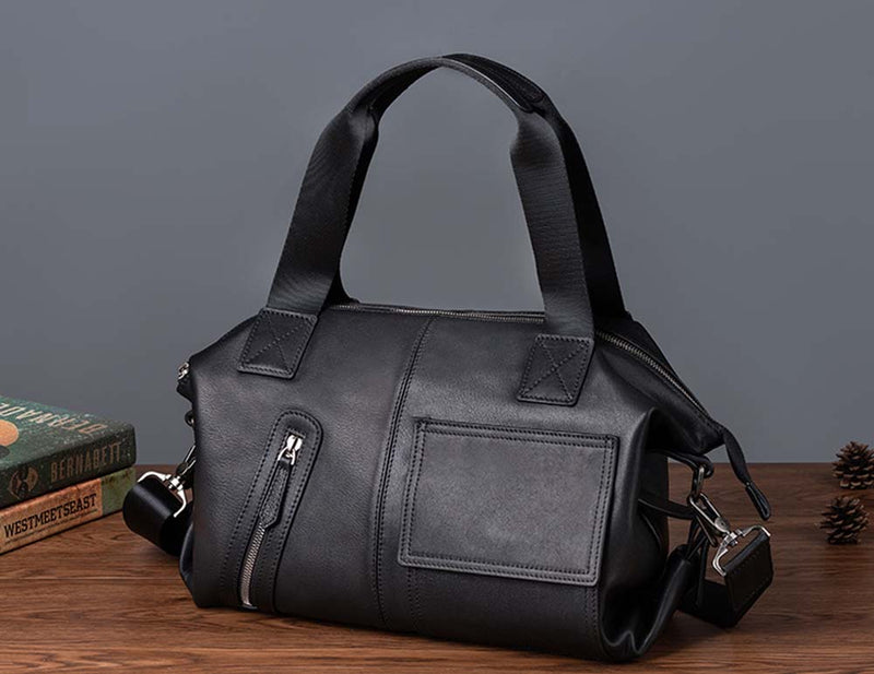 Mens Vintage Leather Buiness Briefcase Shoulder Bag 2530-1
