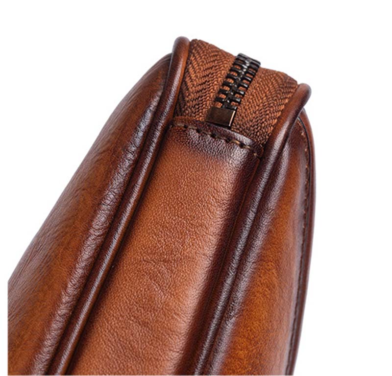 Mens Vintage Leather Buiness Briefcase Shoulder Cross Body Bag 2766-12