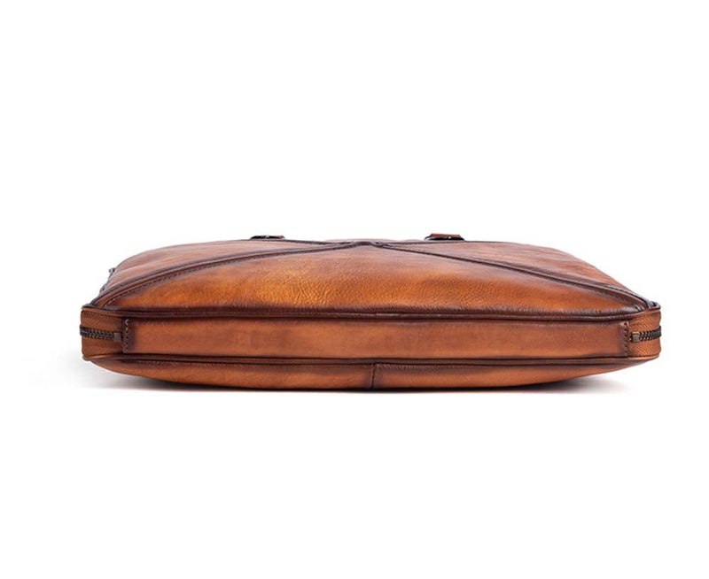 Mens Vintage Leather Buiness Briefcase Shoulder Cross Body Bag 2766-7