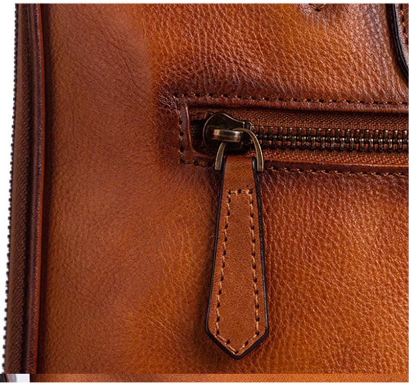 Mens Vintage Leather Buiness Briefcase Shoulder Cross Body Bag 2766-14