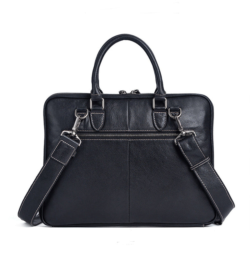 Mens Vintage Leather Buiness Briefcase Shoulder Cross Body Bag 2766-17