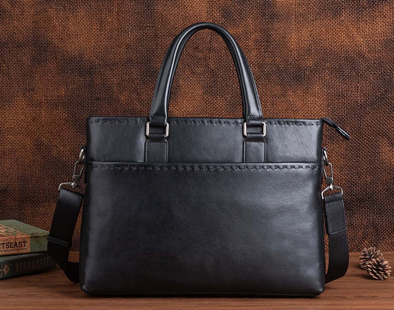 Mens Vintage Leather Buiness Briefcase Shoulder Cross Body Bag   2769-4